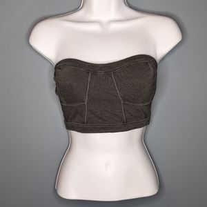 American Eagle Zip Up Balconette Bralet Tube Top